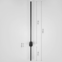 Дизайнерське бра Black LED у корпусі 100 см