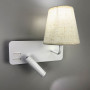 Зображення Бра LNF-17549/2 R WT праве з абажуром та спотом на 2 вимикачі біле ИМ Light-Deco 4 
