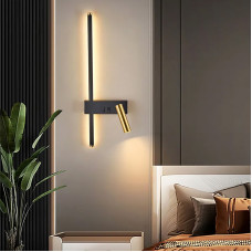 Настінний світильник світлодіодний Бра Light House LNF-17414/2 L BK 9W 51 см чорний спот ліворуч