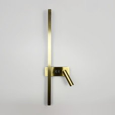 Настінний світильник світлодіодний Бра Light House LNF-17518/2 R AB 21W+4W 65см латунь праворуч спот з 2-ма вимикачами