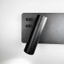 Изображение Чорне бра на 2 вимикачі із білим плафоном та спотом ИМ Light-Deco 5 