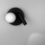 Зображення Кругле бра із спотом та плафоном у чорному корпусі Ø 17 см ИМ Light-Deco 2 