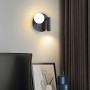 Зображення Кругле бра із спотом та плафоном у чорному корпусі Ø 17 см ИМ Light-Deco 4 