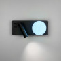 Изображение Чорне бра на 2 вимикачі із білим плафоном та спотом ИМ Light-Deco 4 