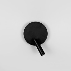 Чорне бра зі спотом у круглому корпусі Ø 15 см