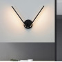 Зображення Бра в чорному кольорі корпусу з регулюючими лінійними ріжками ИМ Light-Deco 