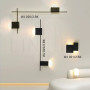 Изображение Чорне кутове бра 60х120 см ИМ Light-Deco 1 
