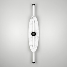 Світлодіодне бра у білому корпусі з імітацією мармуру 60 см