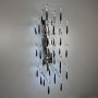 Зображення Срібне структурне бра із чорним кришталем 75х30х26 см ИМ Light-Deco 5 