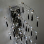 Зображення Срібне структурне бра із чорним кришталем 75х30х26 см ИМ Light-Deco 2 