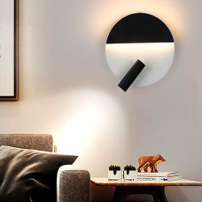 Настінний світильник світлодіодний Бра Light House LNF-17417 BK WT 10W біло-чорний зі спотом