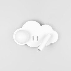 Бра хмаринка LNF-17545/2 WT Right праве 24х17 см біле