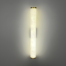 Стильне бра з імітацією мармуру з латунним корпусом Ø6х60 см