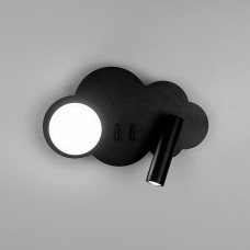 Бра хмарка LNF-17545/2 BK Right праве 24х17 см чорне