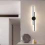 Зображення Видовжене подвійне світлодіодне чорне бра 60 см ИМ Light-Deco 7 