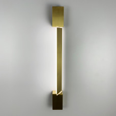 Сучасні лінійні бра в латунному кольорі у трьох розмірах