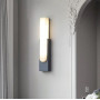 Зображення Бра з унікальним мармуровим плафоном у чорному корпусі ИМ Light-Deco 1 