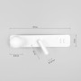 Изображение Настенный светильник светодиодный Light House LNF-17552/2 WT c белым плафоном и спотом на 2 выключателя 40х8 см белый ИМ Light-Deco 3 