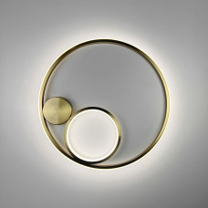 Сучасний стіновий або стельовий LED світильник у латунному корпусі Ø 45 см