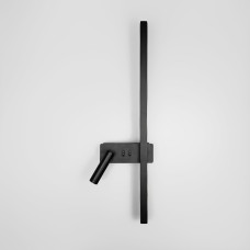 Настінний світильник світлодіодний Бра Light House LNF-17518/2 L BK 21W+4W 65см чорний спот зліва з 2-ма вимикачами