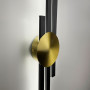 Изображение Видовжене бра у чорному корпусі із латунним кругом 63 см ИМ Light-Deco 1 