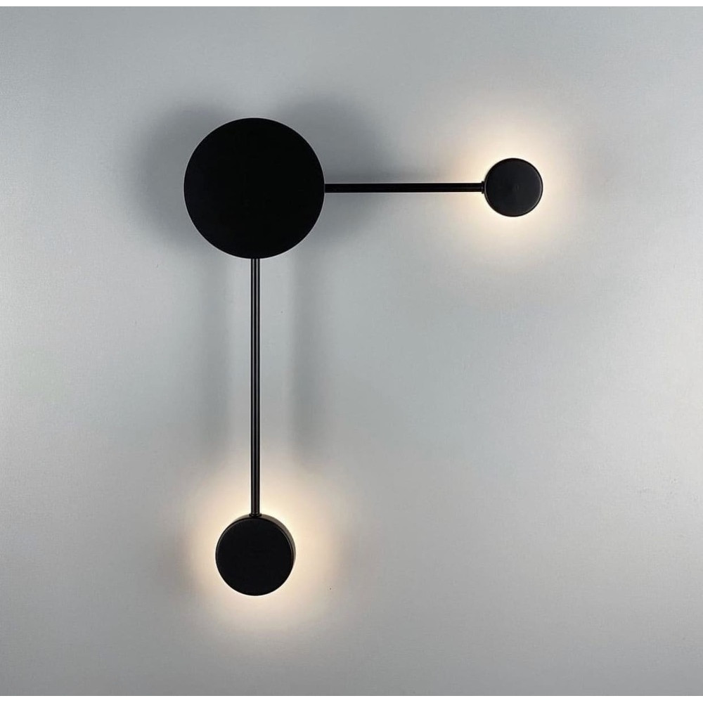 Зображення Мінімалістичне бра на 2 плафони чорного кольору ИМ Light-Deco 