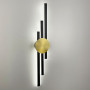 Изображение Видовжене бра у чорному корпусі із латунним кругом 63 см ИМ Light-Deco 5 