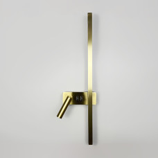 Настінний світильник світлодіодний Бра Light House LNF-17518/2 L AB 21W+4W 65см латунь зліва спот з 2-ма вимикачами