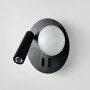 Зображення Бра із спотом та плафоном у чорному круглому корпусі Ø 18 см ИМ Light-Deco 1 