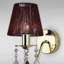 Зображення Бра настінне з коричневим абажуром Light House LS-11489GD-1 GD BROWN золото ИМ Light-Deco 1 