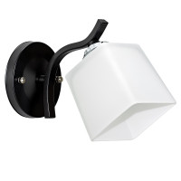 Світильник настінний Бра SVET SR-N3324/1W BK+CH L230*W90*H150 чорний + хром, плафон білий 