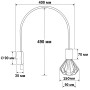 Зображення Светильник настенный MSK Electric Diadem бра под лампу Е27 из металла NL 221549 BK ИМ Light-Deco 2 
