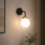 Изображение Светильник настенный MSK Electric Luna бра на один плафон шар под лампу Е27 черный PL 20260-1 BK ИМ Light-Deco 5 