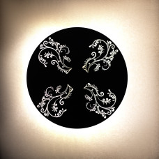 Світильник настінний MSK Electric Disk бра з візерунком під 4 лампи G4 NL 40300