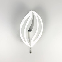 LED бра у формі пелюстки білого кольору