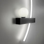 Зображення Бра дугове світлодіодне Light House LNF-17536/600 R BK 12W з білим плафоном у правому корпусі 60 см чорне ИМ Light-Deco 2 