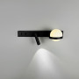 Зображення Бра праве чорне Light House LNF-17556/2 BK RIGHT 40 см з 2-ма вимикачами з білим плафоном (цоколь G9) та спотом 3 Вт ИМ Light-Deco 2 