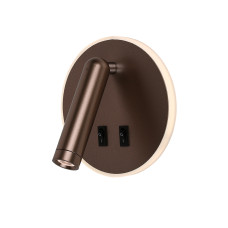 Світильник настінний світлодіодний Бра Levistella 806V306R CF 4000K з двома вимикачами коричневий