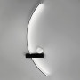Зображення Бра дугове світлодіодне Light House LNF-17536/1000 L BK 18W з білим плафоном у лівому корпусі 100 см чорне ИМ Light-Deco 