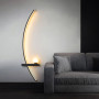 Зображення Бра дугове світлодіодне Light House LNF-17536/1000 L BK 18W з білим плафоном у лівому корпусі 100 см чорне ИМ Light-Deco 4 