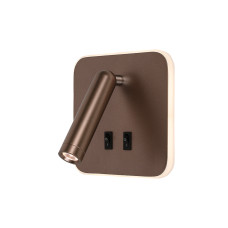 Світильник настінний світлодіодний Бра Levistella 806V306S CF 4000K з двома вимикачами коричневий