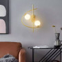 Зображення Золоте ліве бра на 2 білих плафона ИМ Light-Deco 5 