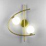 Зображення Золоте ліве бра на 2 білих плафона ИМ Light-Deco 1 
