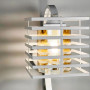 Зображення Металеве бра в стилі Лофт у білому корпусі 30х16 см з янтарним плафоном ИМ Light-Deco 