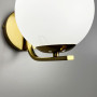 Зображення Бра з білим плафоном у латунному корпусі 15х24 см ИМ Light-Deco 4 