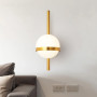 Зображення Бра з білим матовим плафоном в латунному корпусі 40х16 см ИМ Light-Deco 7 