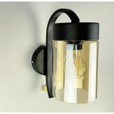 Бра Light House LNF-17464/1W BK+GR чорний, колір плафону янтарний