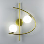 Зображення Золоте праве бра на 2 білих плафона ИМ Light-Deco 2 