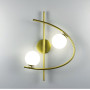 Зображення Золоте праве бра на 2 білих плафона ИМ Light-Deco 1 