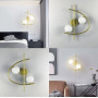 Зображення Золоте праве бра на 2 білих плафона ИМ Light-Deco 3 